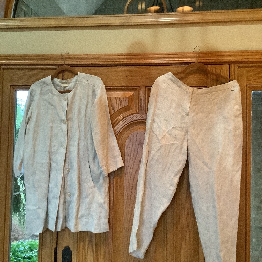 Eileen Fisher Pant Set/Jacket/Pants Both with Pockets!